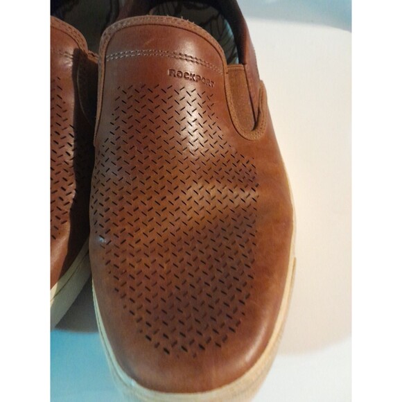 Rockport Adiprene Mens Size 10 Brown Leather Slip-on Loafer Comfort  Leisure - Picture 7 of 11